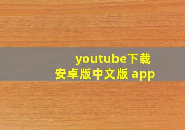 youtube下载安卓版中文版 app